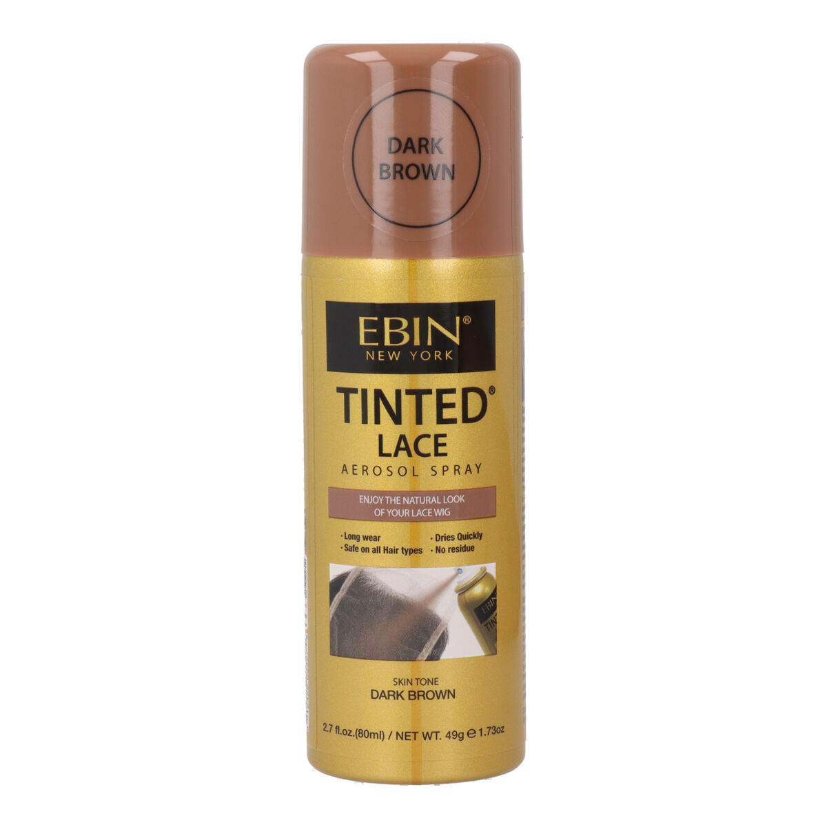 Pruikverf Ebin New York Tinted Lace Dark Brown 80 ml